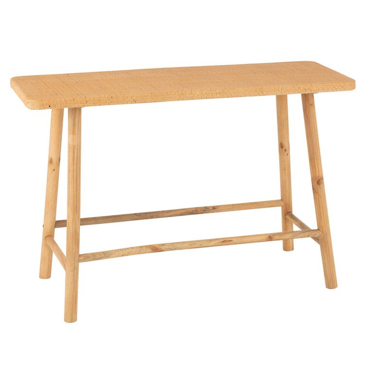 Console Table - Natural - Cane and Fir Wood