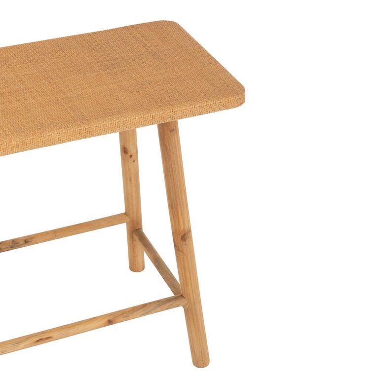 Console Table - Natural - Cane and Fir Wood