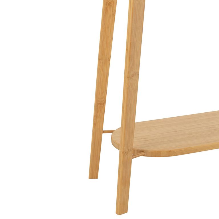 Curved Console Table - Oval - Natural - Bamboo Wood