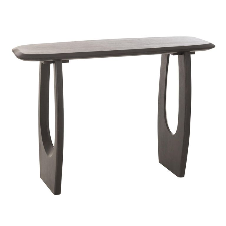 Mark Console Table - Cut Out Legs - Black - Mango Wood