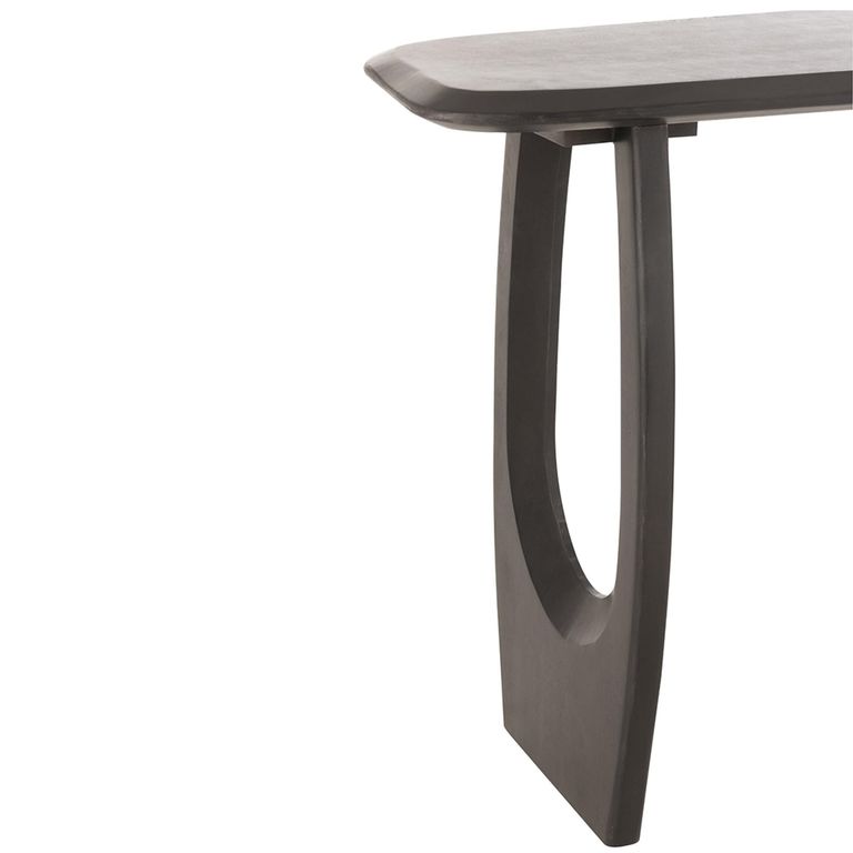 Mark Console Table - Cut Out Legs - Black - Mango Wood
