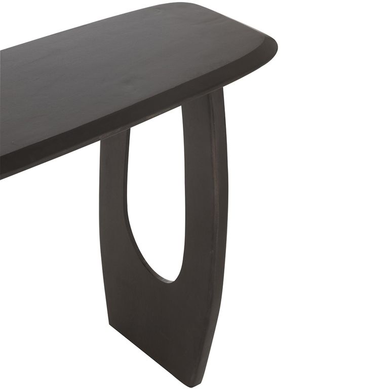 Mark Console Table - Cut Out Legs - Black - Mango Wood