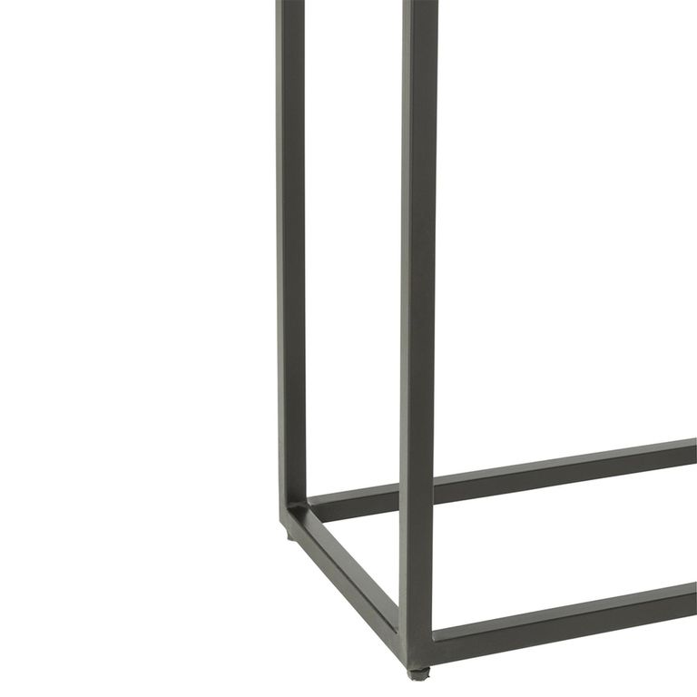 Shanil Console Table - 2 Drawer - Sunburst Desgin - Black - Wood and Metal