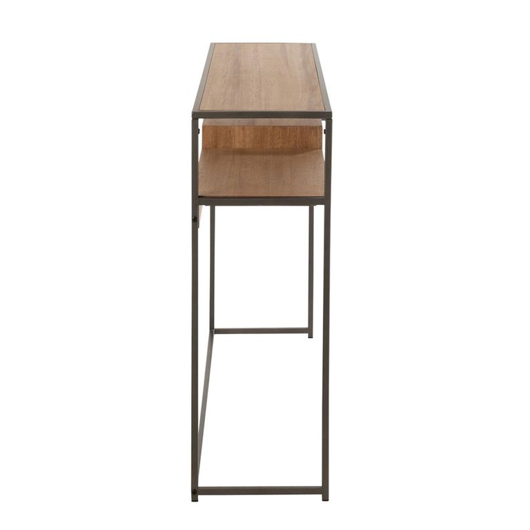 Console Table - 1 Drawer - Natural and Black - Wood and Metal
