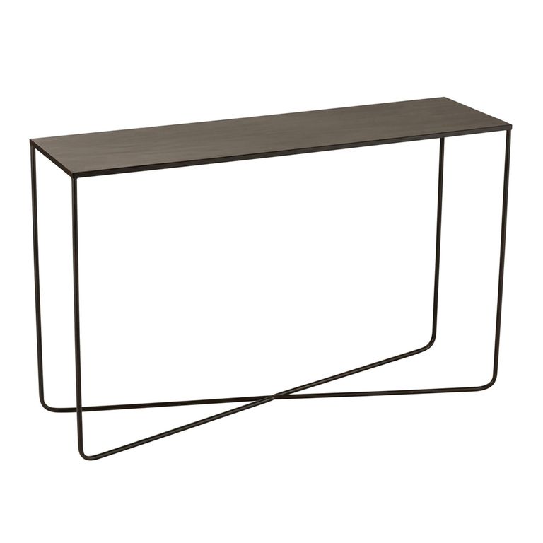 Console Table - Cross Frame - Black - Metal