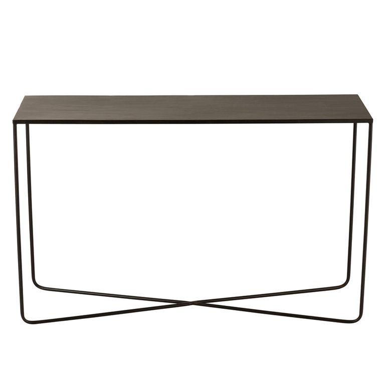 Console Table - Cross Frame - Black - Metal