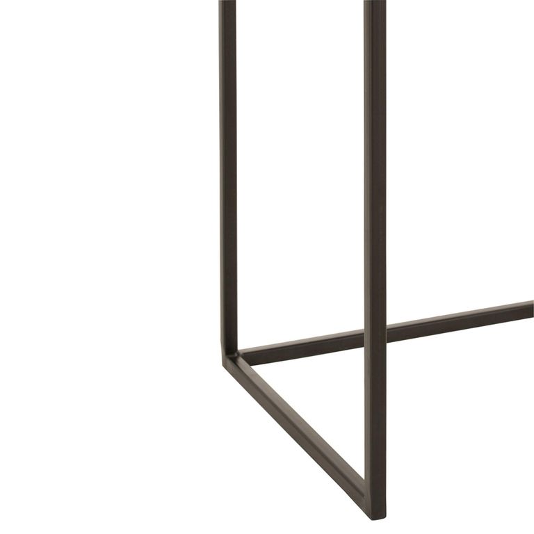 Industrial Console Table - 2 Tier - Rust and Black - Aluminium