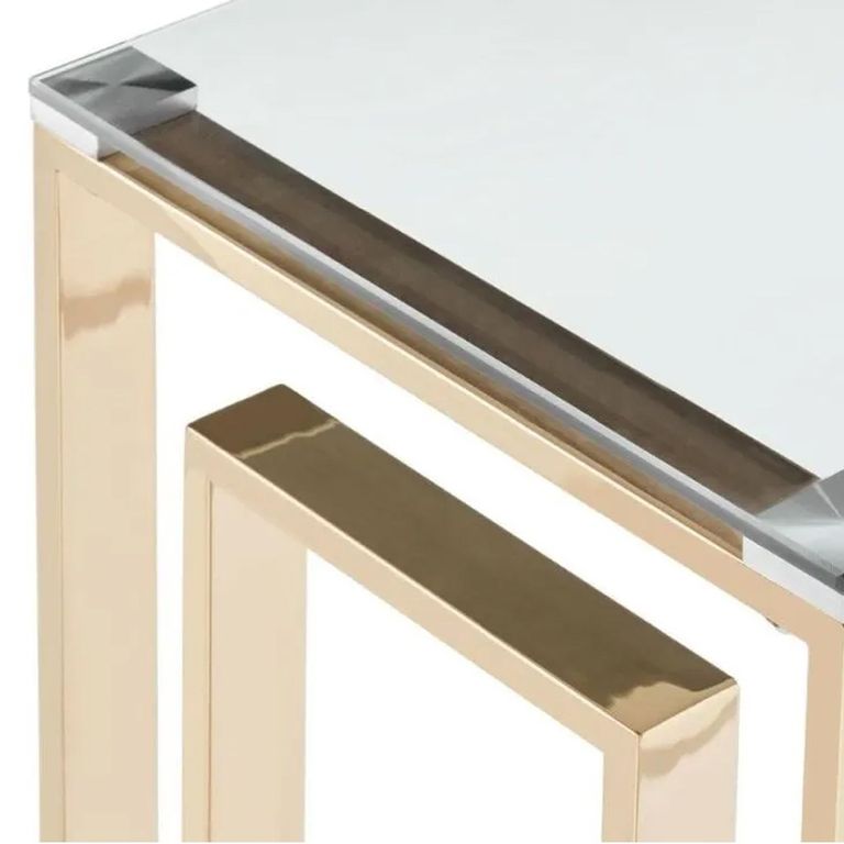Clearance - Allure Console Table - Clear and Gold - Glass and Metal - FSS16606