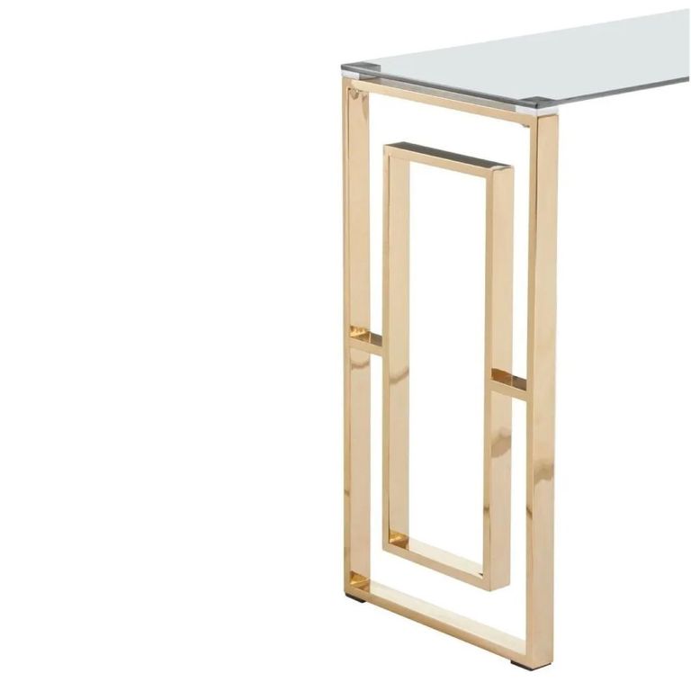 Clearance - Allure Console Table - Clear and Gold - Glass and Metal - FSS16606