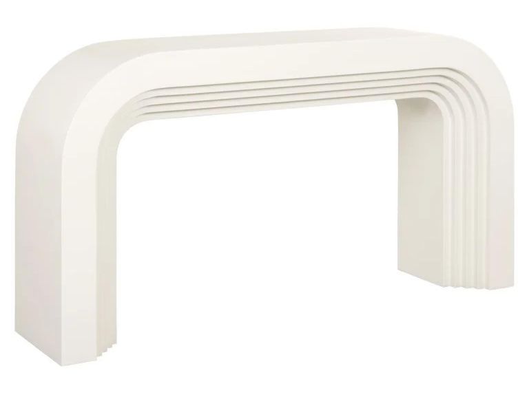 Bloomstone White Lime Plaster Console Table