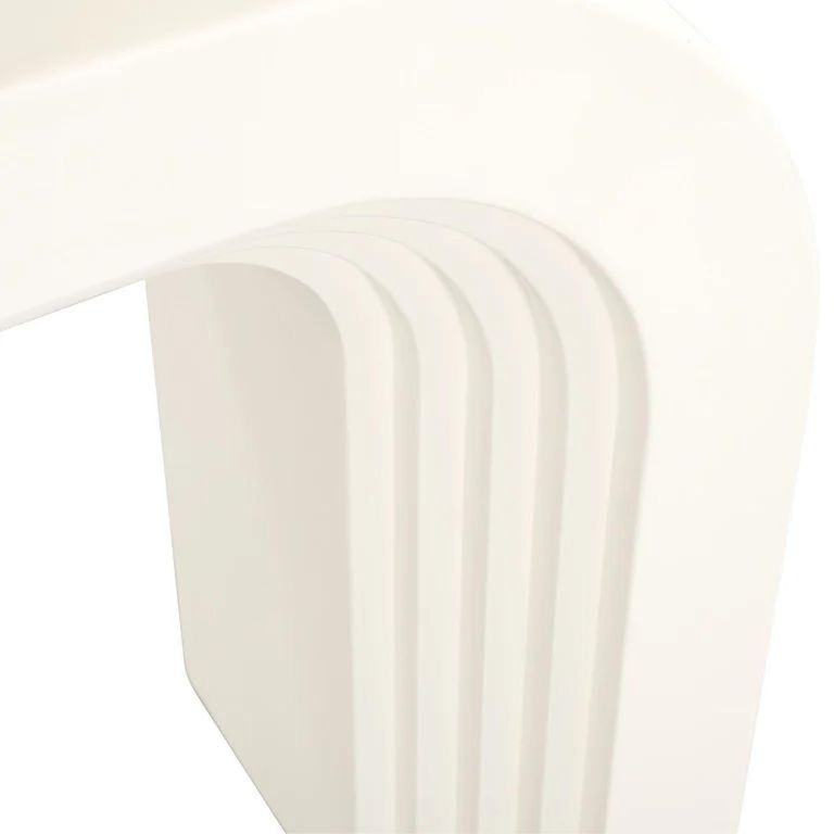 Bloomstone White Lime Plaster Console Table