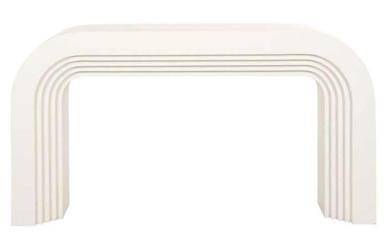 Bloomstone White Lime Plaster Console Table