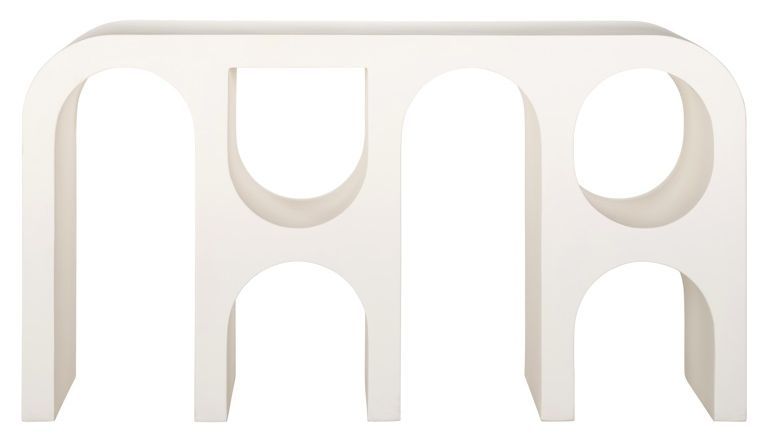 Bloomstone White Lime Plaster Large Console Table