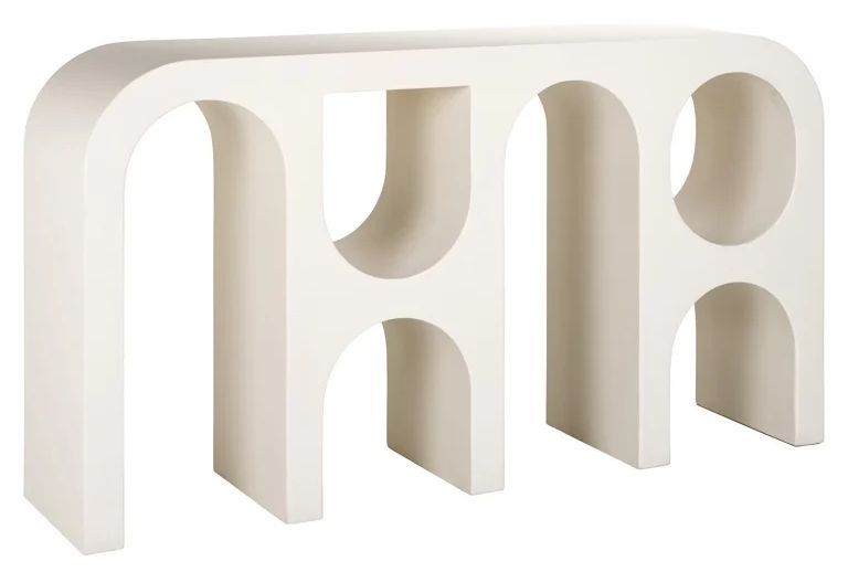 Bloomstone White Lime Plaster Large Console Table