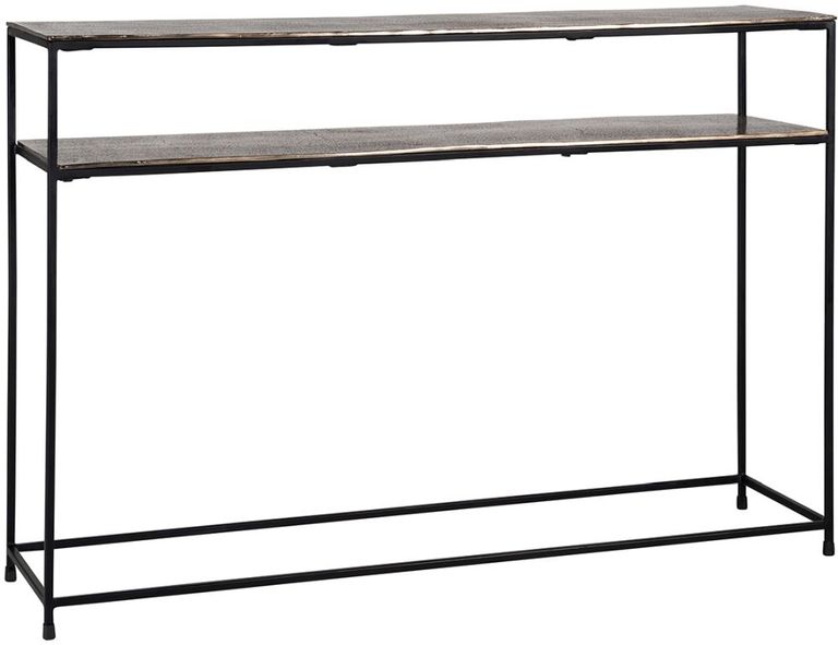 Chandon Champagne Gold Console Table with Shelf