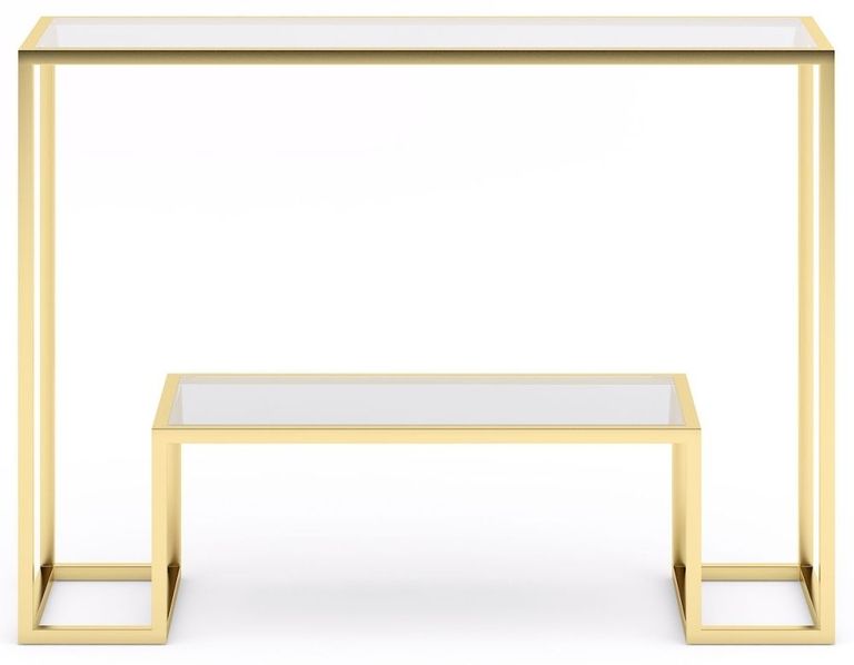 Clearance - Knightsbridge Console Table - Glass and Gold