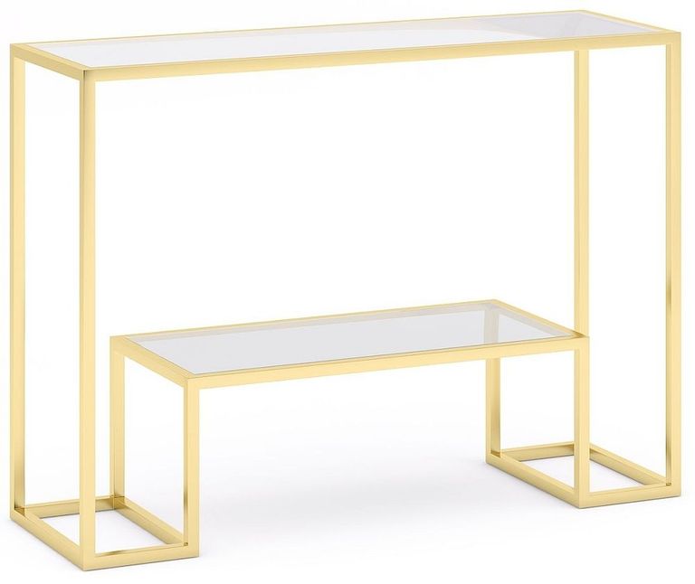 Clearance - Knightsbridge Console Table - Glass and Gold