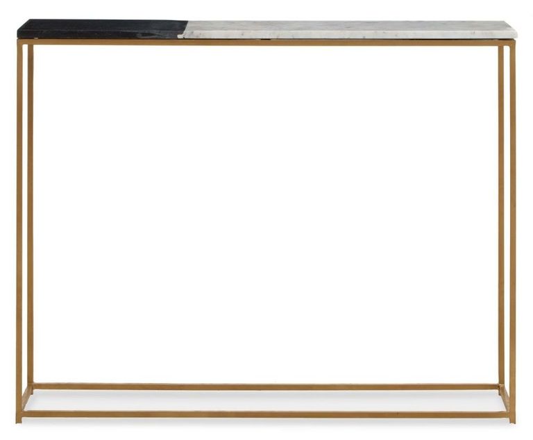 Corra Console Table - Black and White Marble