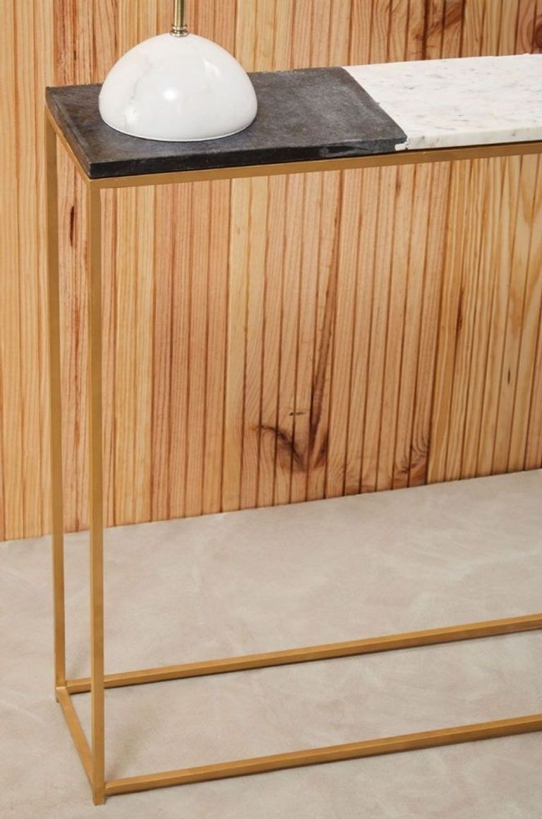 Corra Console Table - Black and White Marble