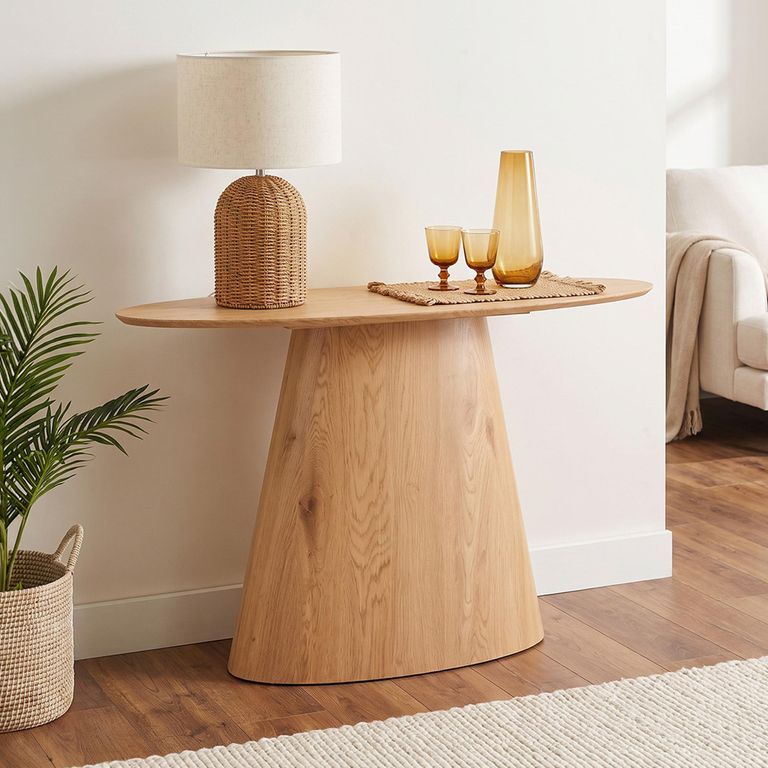 Palma Oak Oval Console Table