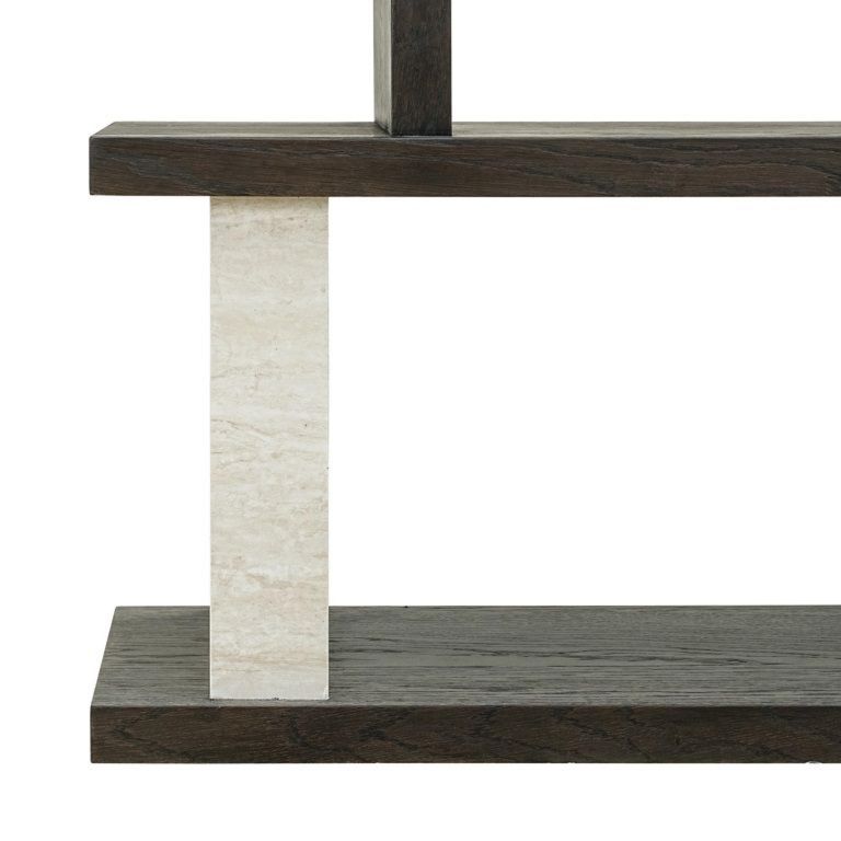 Waldorf White and Black Console Table