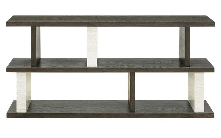 Waldorf White and Black Console Table