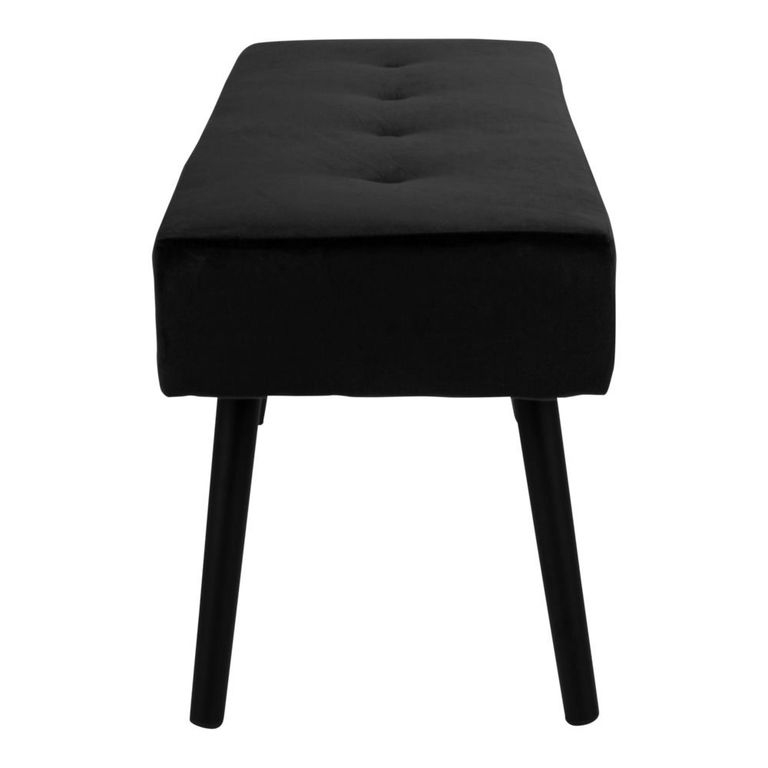 Skiby Bench - Black - Velvet Fabric