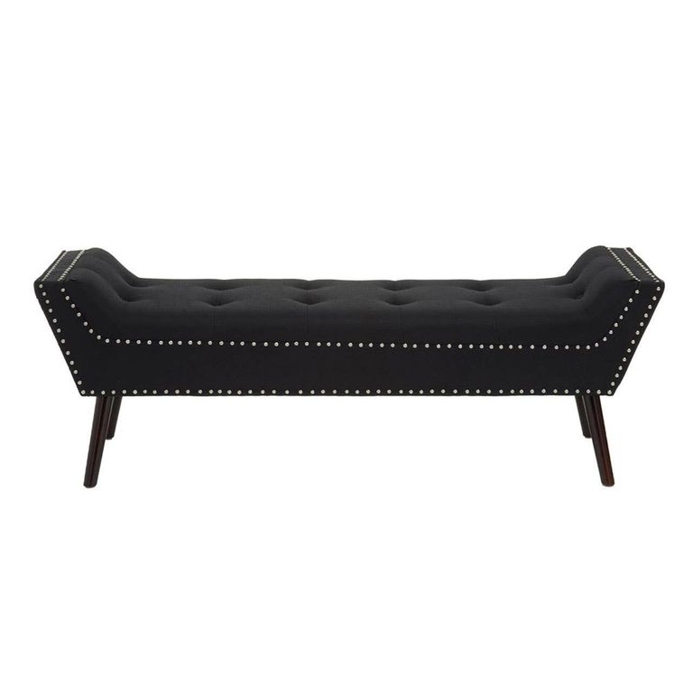 Alea Hall Bench - Black Fabric