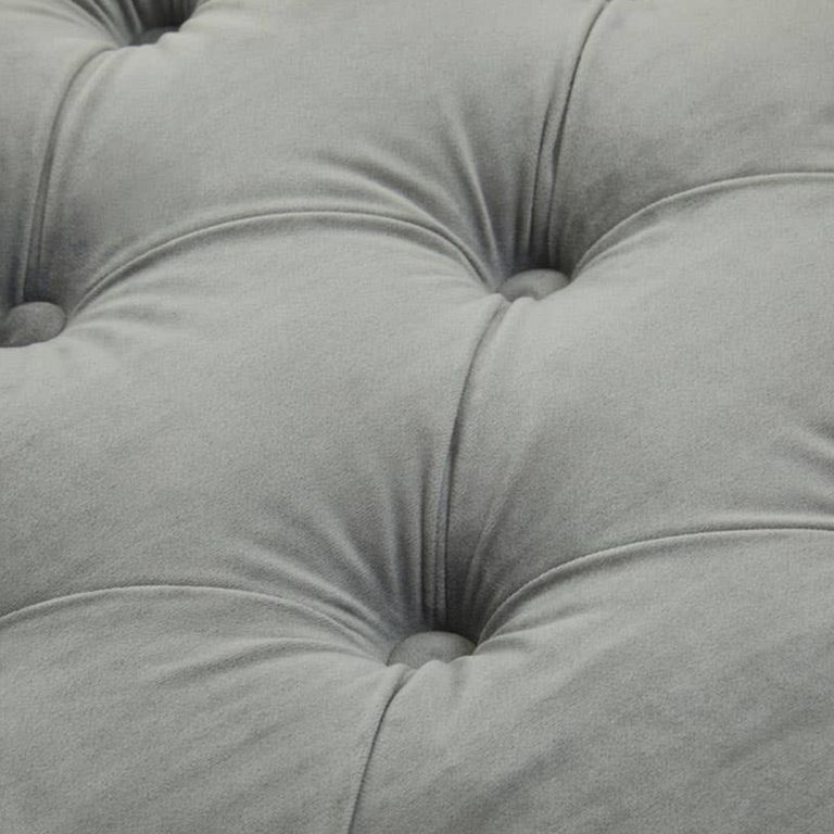 Alea Hall Bench - Grey Velvet Fabric
