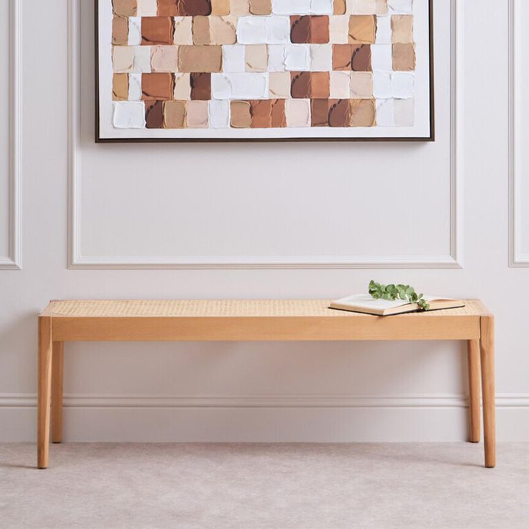 Cebu Bench - Natural Cane and Beech Wood