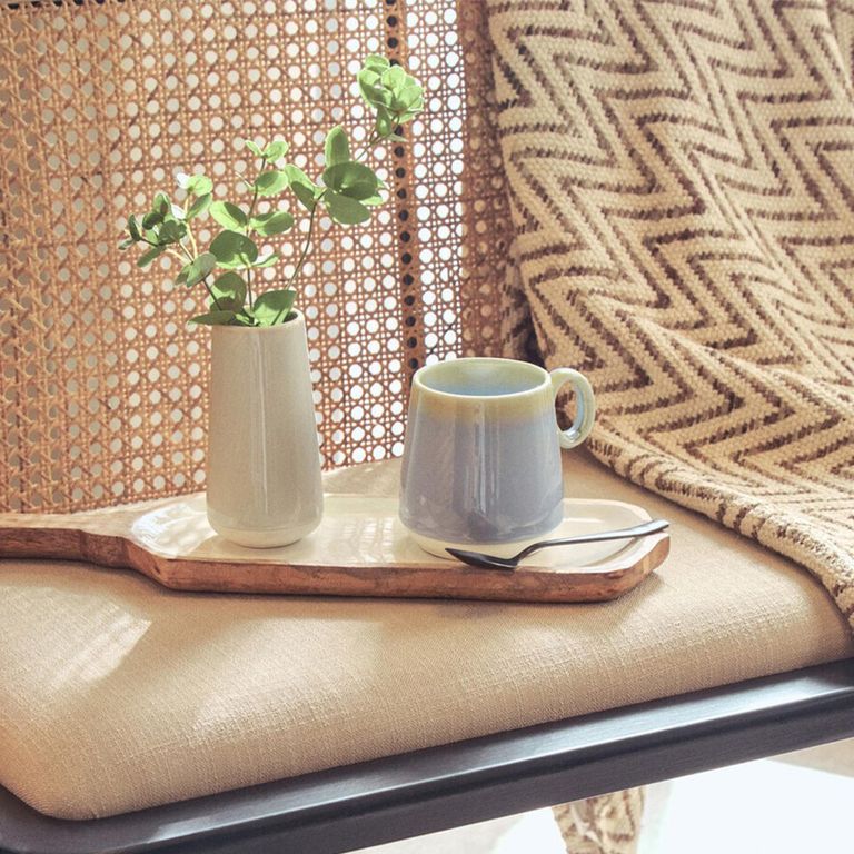 Cebu Bench - Black Beech Wood with Beige Fabric