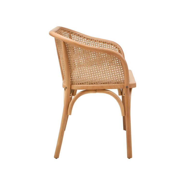 Cebu Bench - Natural Beech Wood with Beige Fabric
