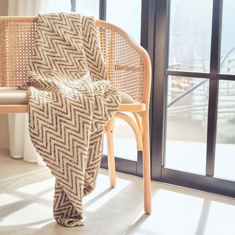 Cebu Bench - Natural Beech Wood with Beige Fabric