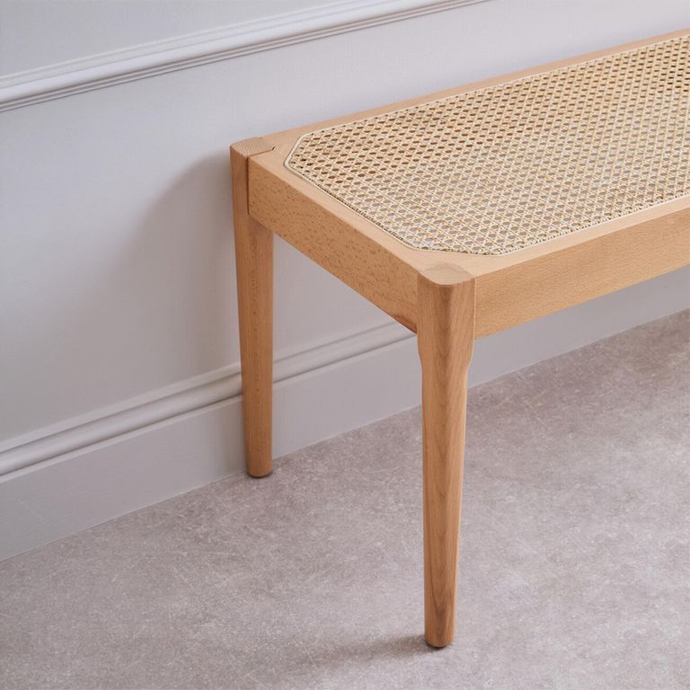 Cebu Bench - Natural Cane and Beech Wood