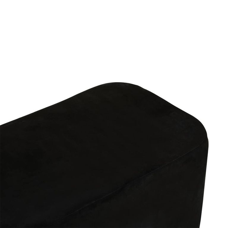 Hartford Bench - Black Velvet Fabric