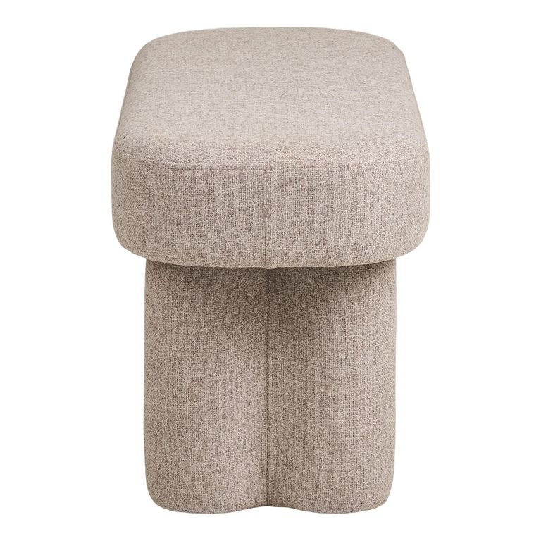 Weston Hall Bench - Oval - Beige - Fabric