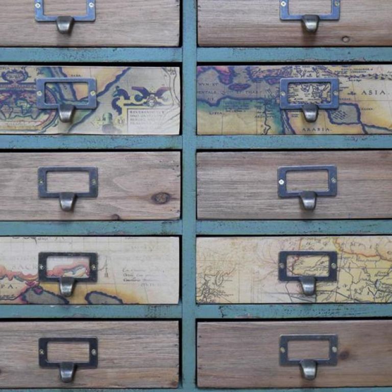 Storage Cabinet - Fir Wood - Multi Drawer - Apothecary - Large