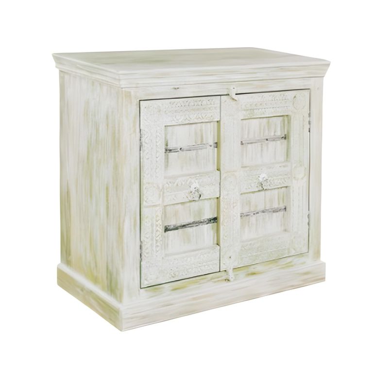 Heritage Hall Cabinet - 2 Door - Distressed - Mango Wood