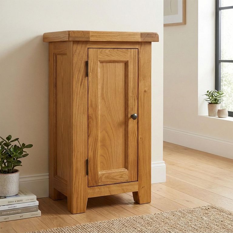 Somer Small Hall Cabinet - 1 Door - Oak
