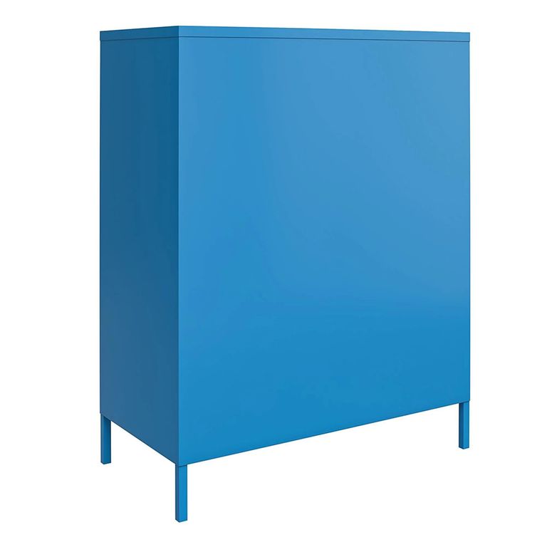 Novogratz Cache Locker Storage Cabinet - Blue - 2 Doors - 3384810COMNUK