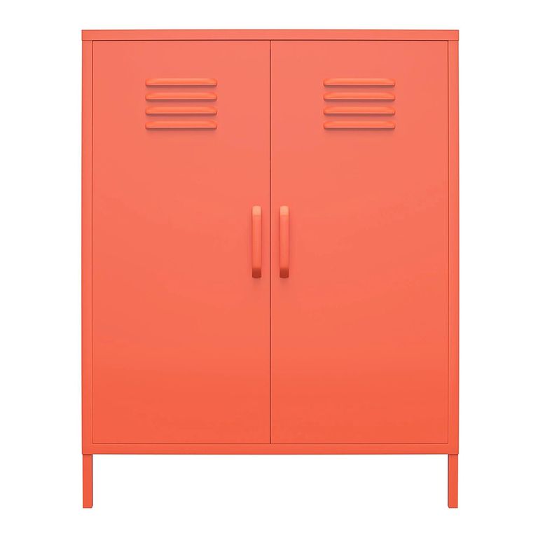 Novogratz Cache Locker Storage Cabinet - Orange - 2 Doors - 3384813COMNUK