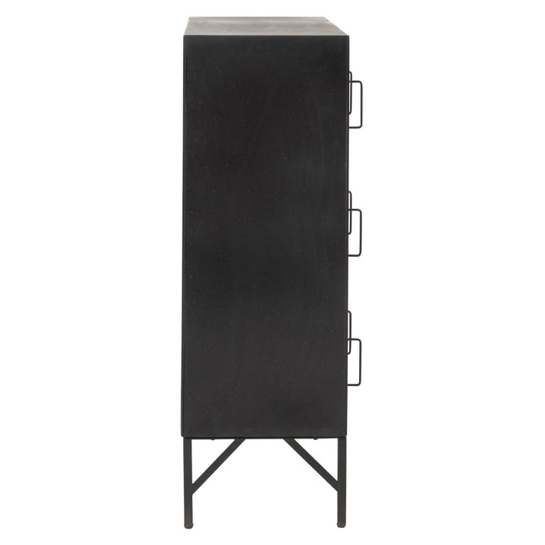 Locker Style Cupboard - 9 Door - Industrial Look - Black Metal