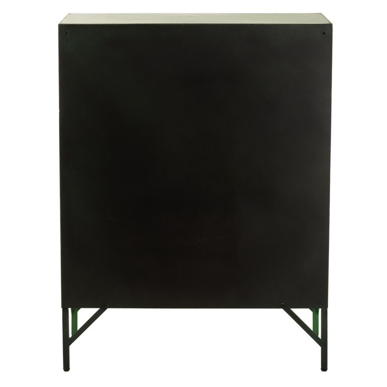 Locker Style Cupboard - 9 Door - Industrial Look - Green Distressed Metal