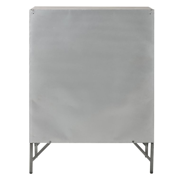 Locker Style Cupboard - 9 Door - Industrial Look - Silver Metal