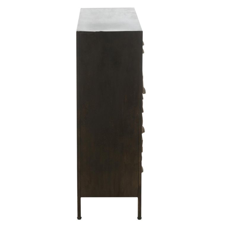 Cupboard - Multi Drawer - Industrial Style - Brown Wood and Metal