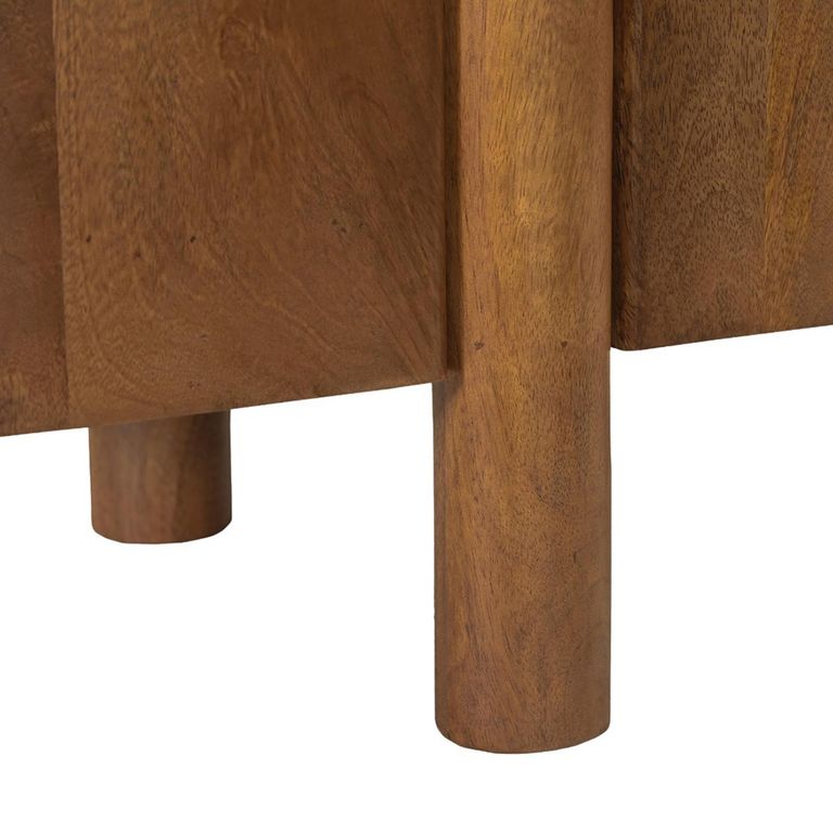 Salano Curved Hall Cabinet - 2 Door - Brown - Mango Wood