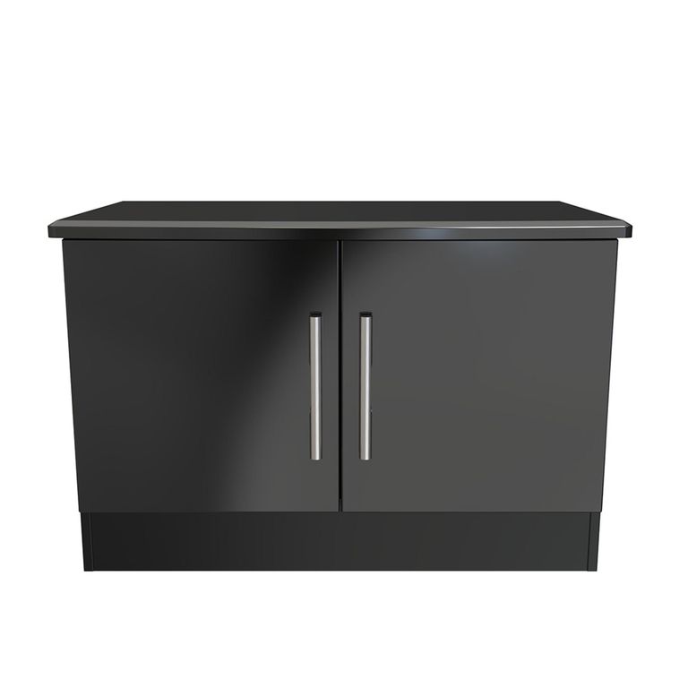 Knightsbridge Low Cabinet - 2 Door - Black Gloss