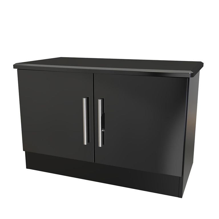 Knightsbridge Low Cabinet - 2 Door - Black Gloss