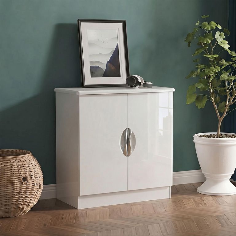Camden Hall Cabinet - 2 Door - White Gloss