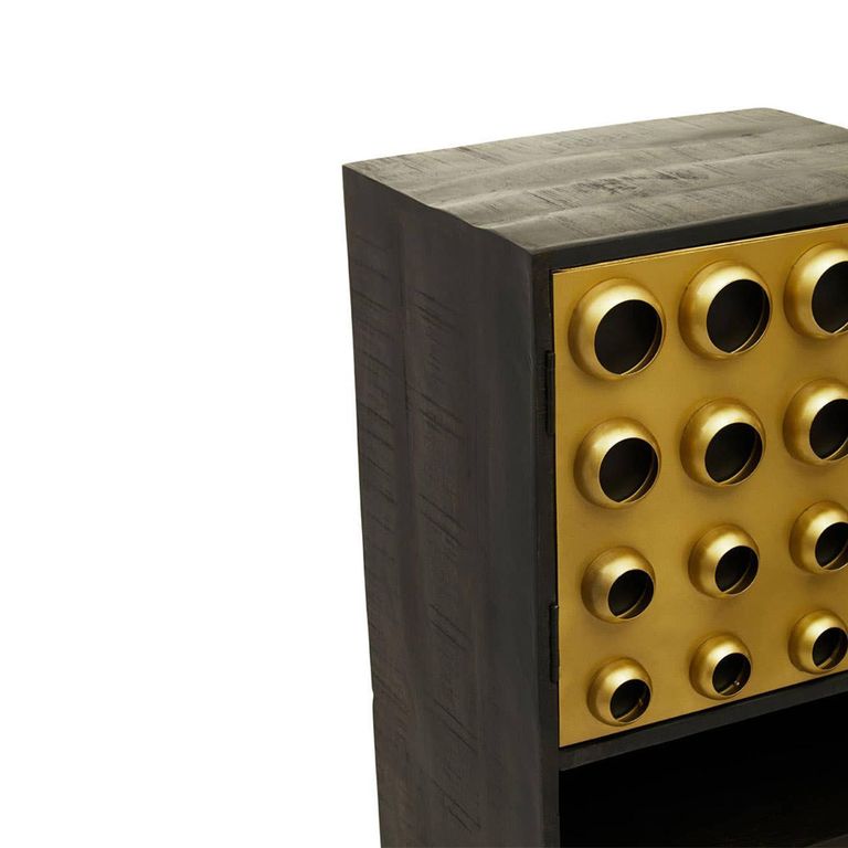 Arti Tall Cabinet - 2 Door - Black - Mango Wood